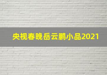 央视春晚岳云鹏小品2021