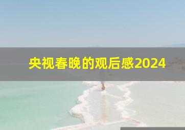 央视春晚的观后感2024