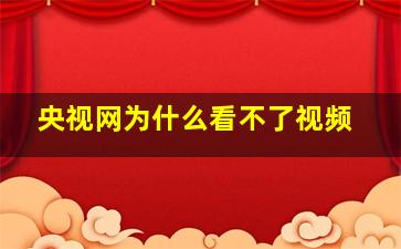 央视网为什么看不了视频