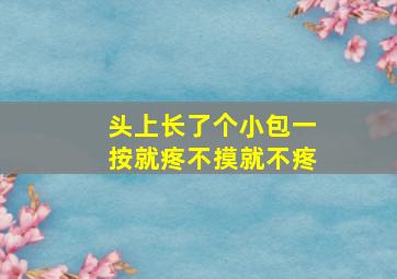 头上长了个小包一按就疼不摸就不疼