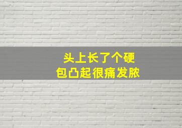 头上长了个硬包凸起很痛发脓