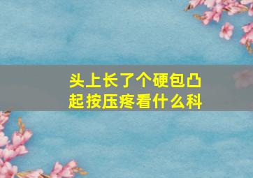 头上长了个硬包凸起按压疼看什么科