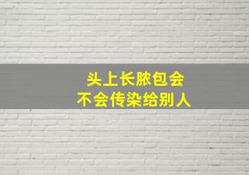 头上长脓包会不会传染给别人