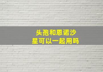 头孢和恩诺沙星可以一起用吗