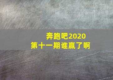 奔跑吧2020第十一期谁赢了啊