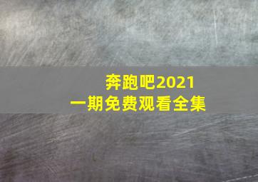 奔跑吧2021一期免费观看全集