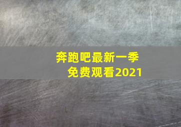 奔跑吧最新一季免费观看2021