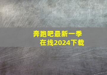 奔跑吧最新一季在线2024下载