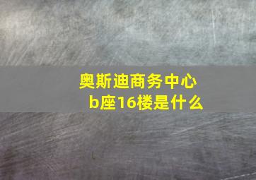 奥斯迪商务中心b座16楼是什么