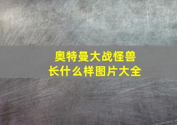 奥特曼大战怪兽长什么样图片大全