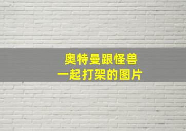 奥特曼跟怪兽一起打架的图片