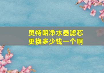 奥特朗净水器滤芯更换多少钱一个啊