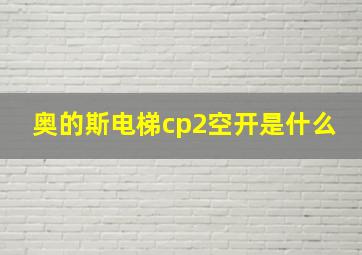 奥的斯电梯cp2空开是什么