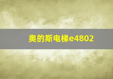 奥的斯电梯e4802