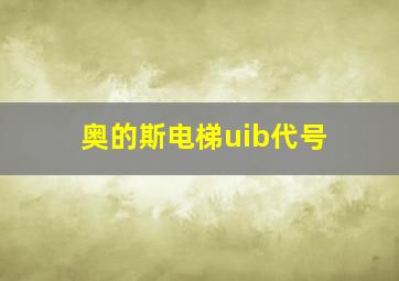 奥的斯电梯uib代号