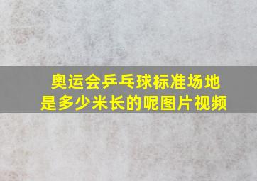 奥运会乒乓球标准场地是多少米长的呢图片视频