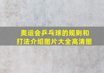 奥运会乒乓球的规则和打法介绍图片大全高清图