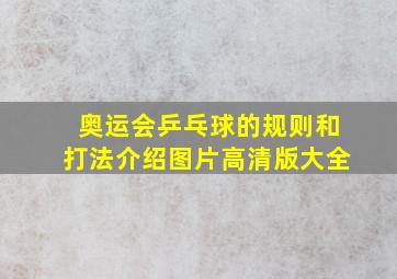 奥运会乒乓球的规则和打法介绍图片高清版大全