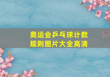 奥运会乒乓球计数规则图片大全高清