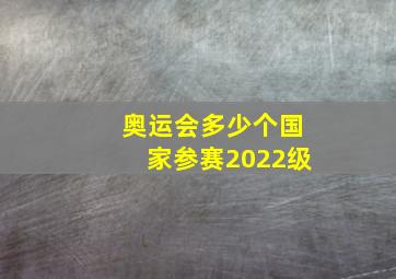 奥运会多少个国家参赛2022级