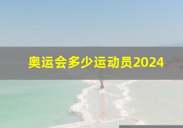 奥运会多少运动员2024