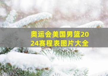 奥运会美国男篮2024赛程表图片大全