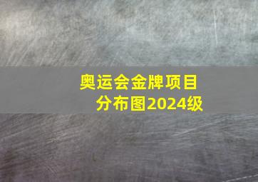 奥运会金牌项目分布图2024级