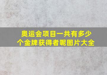 奥运会项目一共有多少个金牌获得者呢图片大全