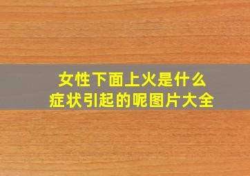 女性下面上火是什么症状引起的呢图片大全