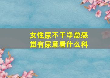 女性尿不干净总感觉有尿意看什么科