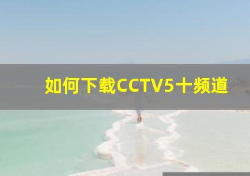 如何下载CCTV5十频道