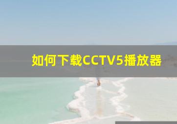 如何下载CCTV5播放器