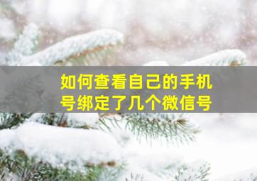 如何查看自己的手机号绑定了几个微信号