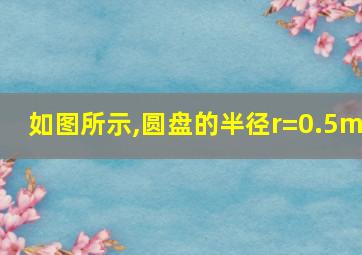 如图所示,圆盘的半径r=0.5m