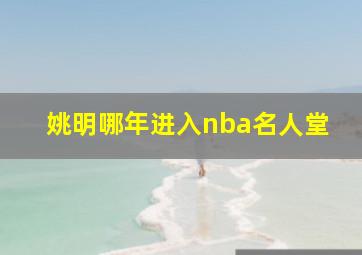 姚明哪年进入nba名人堂