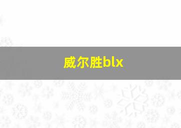 威尔胜blx