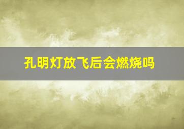 孔明灯放飞后会燃烧吗