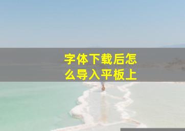 字体下载后怎么导入平板上