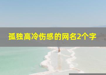 孤独高冷伤感的网名2个字