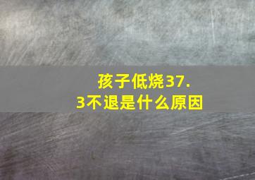 孩子低烧37.3不退是什么原因