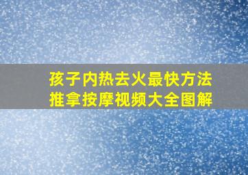 孩子内热去火最快方法推拿按摩视频大全图解