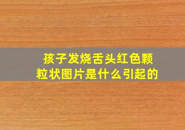 孩子发烧舌头红色颗粒状图片是什么引起的