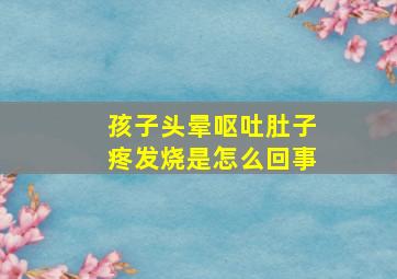 孩子头晕呕吐肚子疼发烧是怎么回事