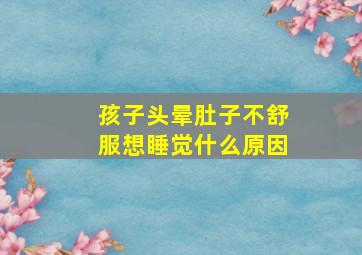 孩子头晕肚子不舒服想睡觉什么原因