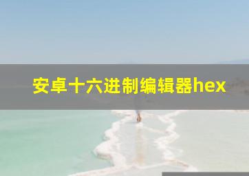 安卓十六进制编辑器hex