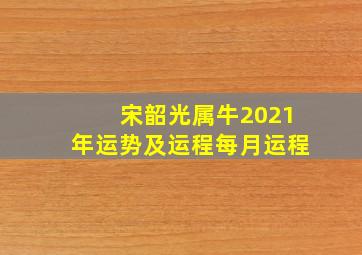 宋韶光属牛2021年运势及运程每月运程