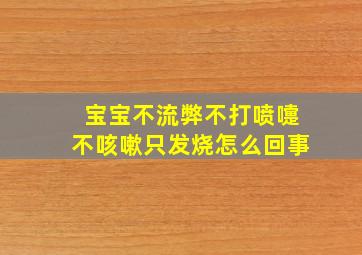 宝宝不流弊不打喷嚏不咳嗽只发烧怎么回事