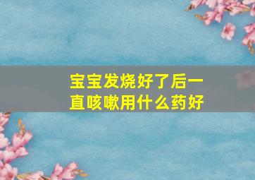 宝宝发烧好了后一直咳嗽用什么药好