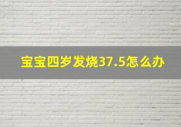 宝宝四岁发烧37.5怎么办