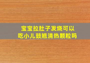 宝宝拉肚子发烧可以吃小儿豉翘清热颗粒吗